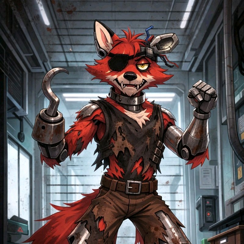 Foxy Reddhook — AI character avatar